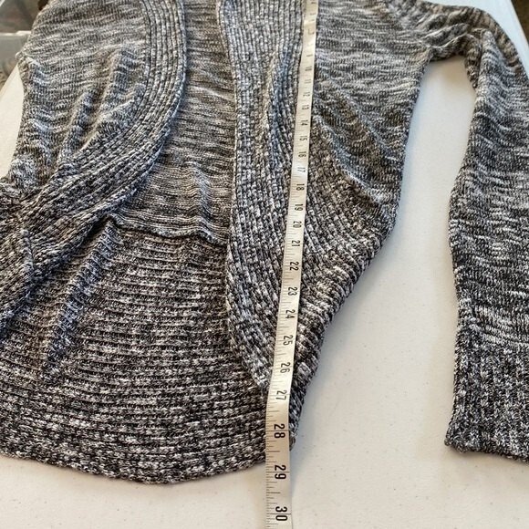 Cardigan Open Front Knit Cascade Rounded Cardigan Sweater High Low Long Sleeve - Picture 8 of 13